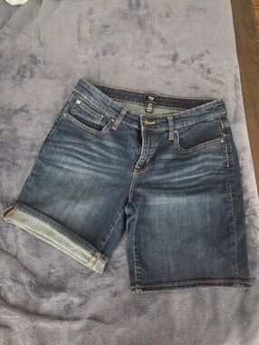 Gap Dark Wash Denim Bermuda Shorts - Blue